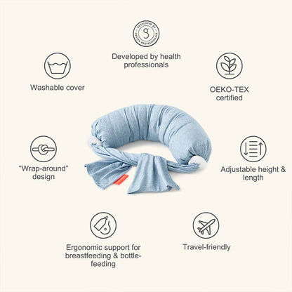 bbhugme Nursing Pillow - Blue Melange