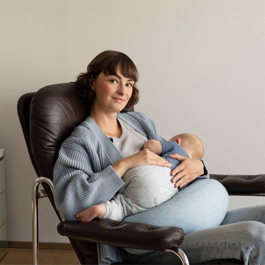 bbhugme Nursing Pillow - Blue Melange