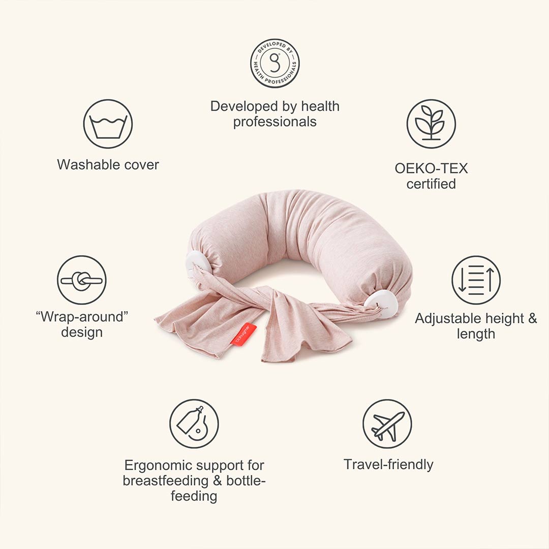 bbhugme Nursing Pillow - Pink Melange