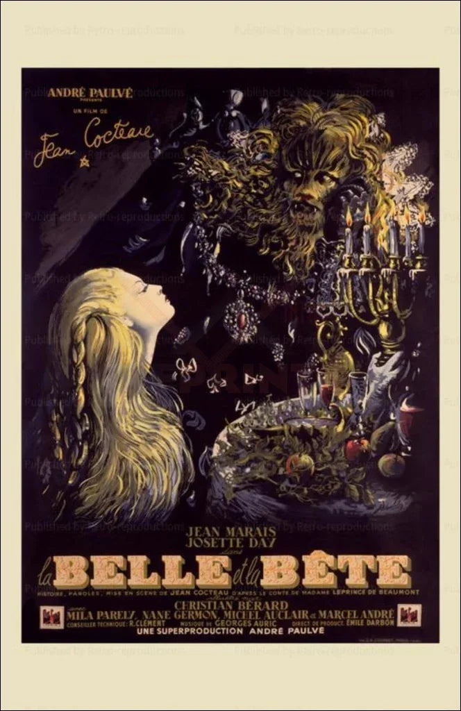 "Beauty and the Beast - VINTAGEARTREPRINTS.COM