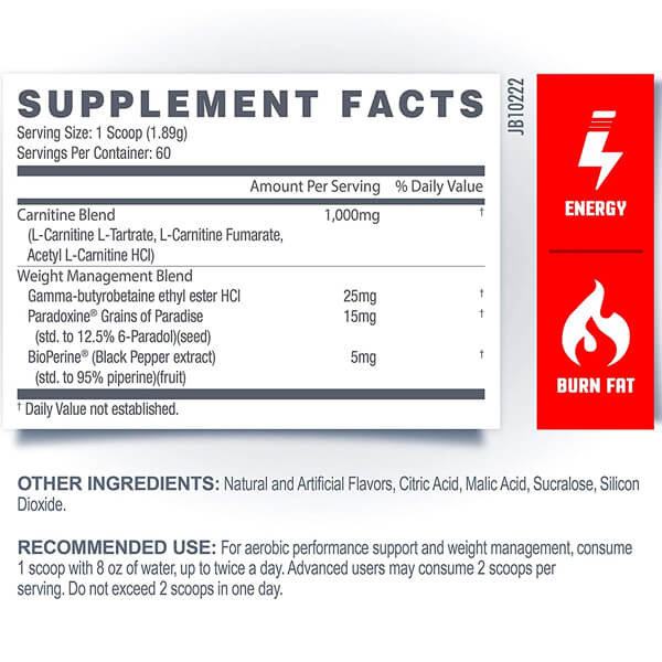 Betancourt Carnitine Plus 60 Servings