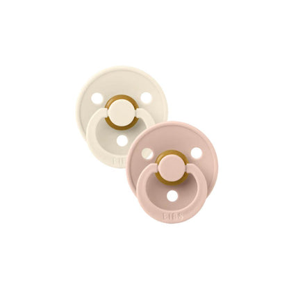 BIBS Colour Latex Pacifiers - Ivory + Blush - 2 Pack