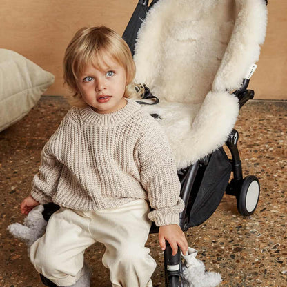 BINIBAMBA Merino Sheepskin Snuggler - Milk