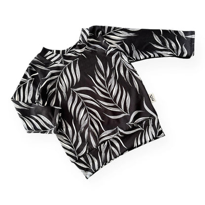 Black Pampas Leaves Lounge Top