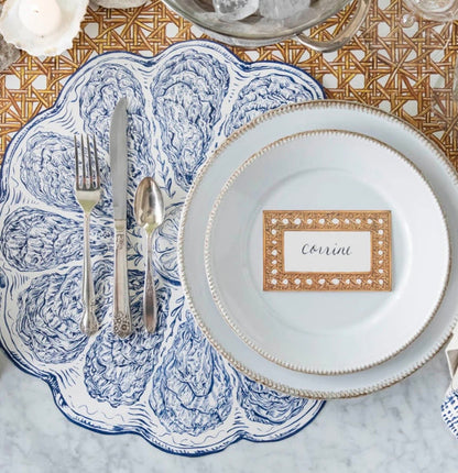 Blue Oyster Plate Die Cut Placemats
