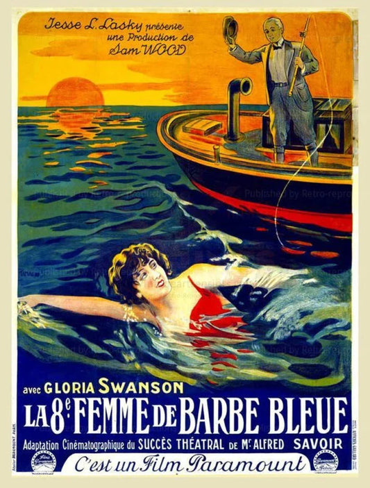 Bluebeard Eighth Wife, Gloria Swanson - VINTAGEARTREPRINTS.COM