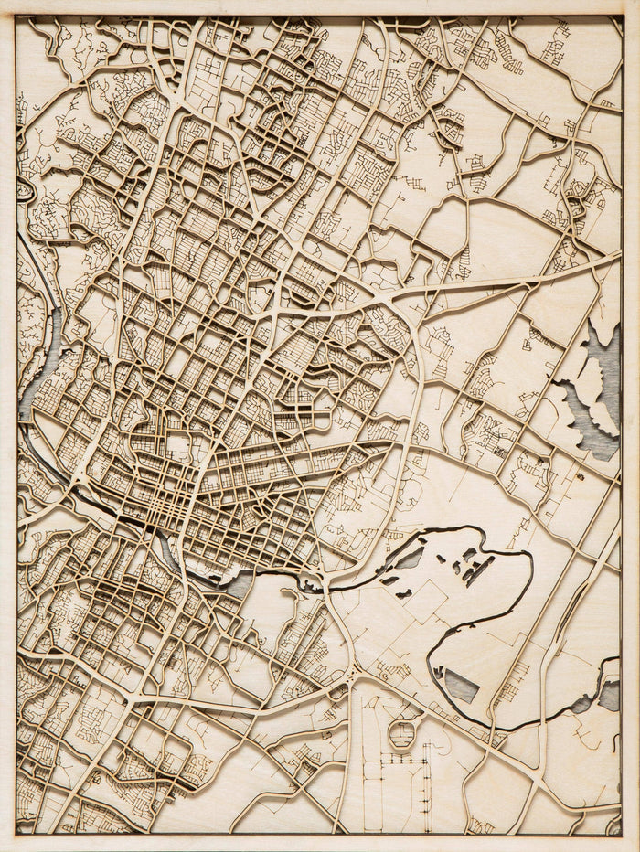 Bossier City Map Framed Art