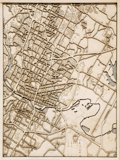 Bossier City Map Framed Art