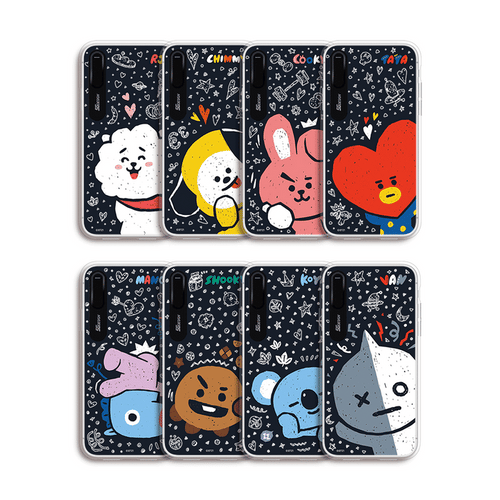 [BT21] PRESS ME GRAPHIC LIGHT UP CASE (HYBRID) FOR IPHONE