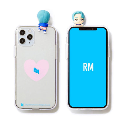 BTS Official CHARACTER Figure Clear Jelly Case Heart Version (iPhone and Samsung)