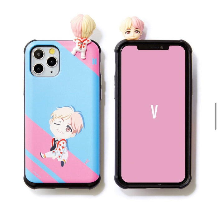 BTS Official CHARACTER Figure Slide Bumper Case Edge Line Version (for iPhone and Samsung)