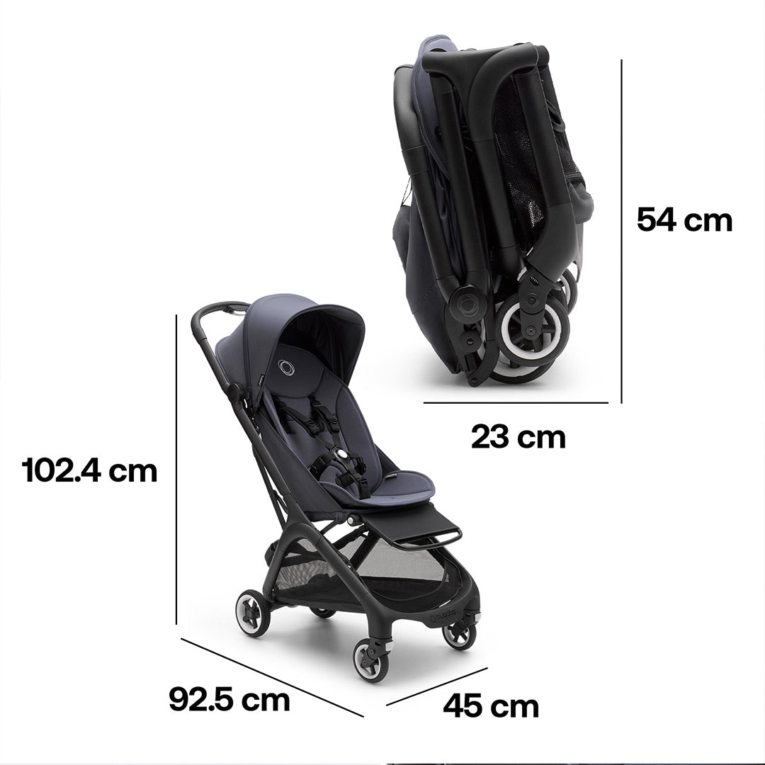 Bugaboo Butterfly Travel Pushchair - Black/Stormy Blue