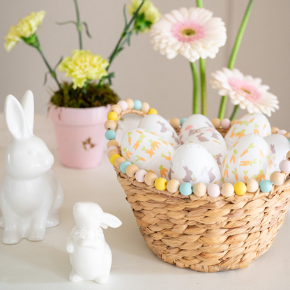 Bunnies In The Garden Fancy Plastic Easter Eggs (set of 24)