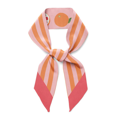 CALIFORNIA POMELO -  Twilly Ribbon Silk Scarf
