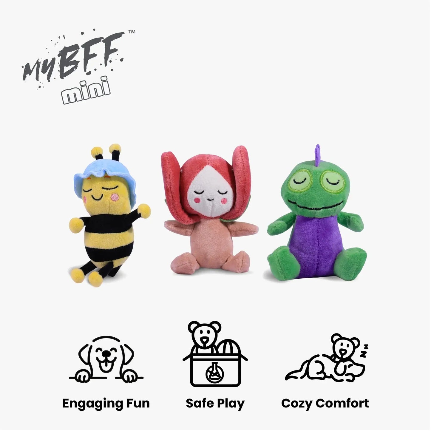 Nandog Pet Gear My BFF Mix
3 Set Dog & Cat Plush Mini Toys