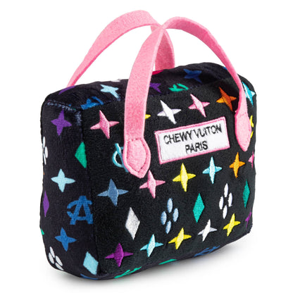 Haute Diggity Dog - Black Monogram Chewy Vuiton Handbag Squeaker Dog Toy