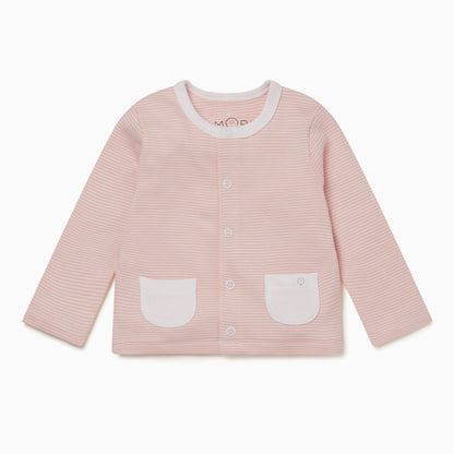 Cardigan - Blush Stripe