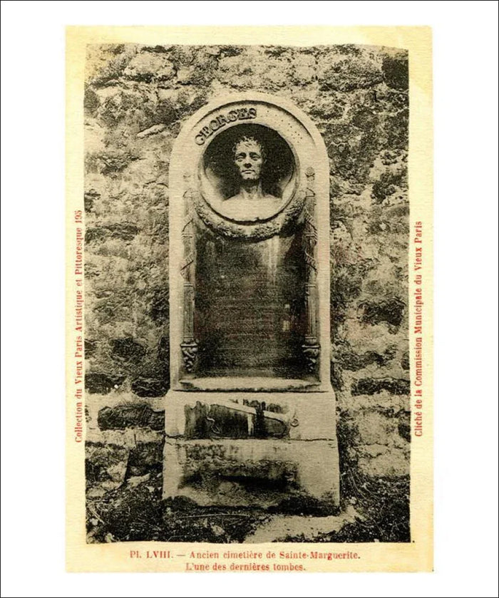 Cemetery of the Church of Ste. Marguerite, Paris - VINTAGEARTREPRINTS.COM