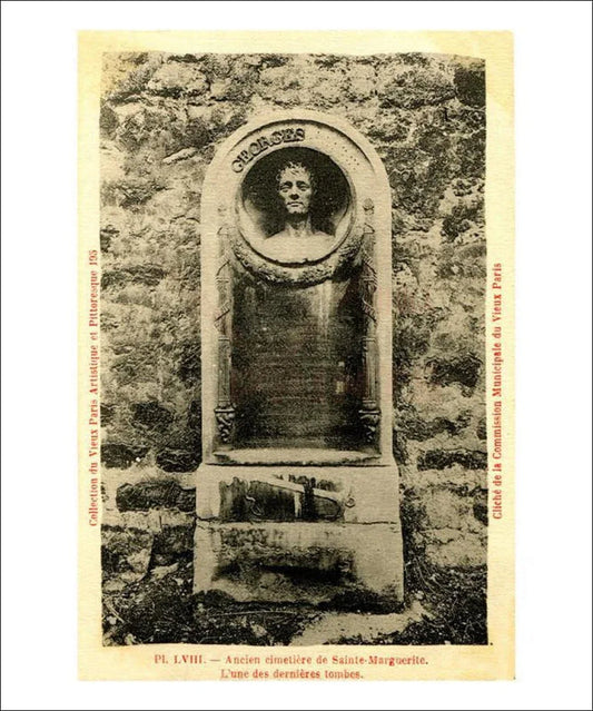 Cemetery of the Church of Ste. Marguerite, Paris - VINTAGEARTREPRINTS.COM