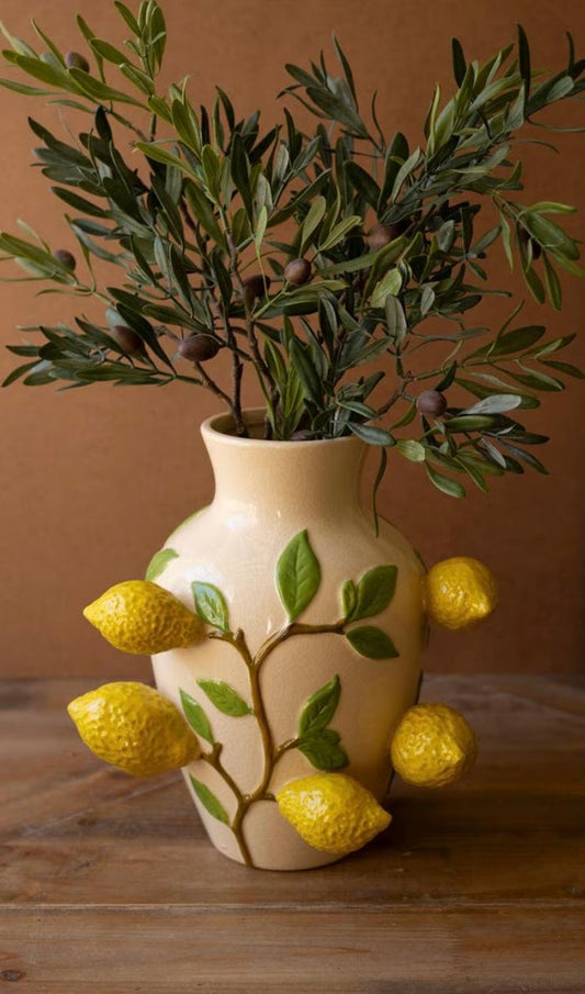 Ceramic Lemon Vase