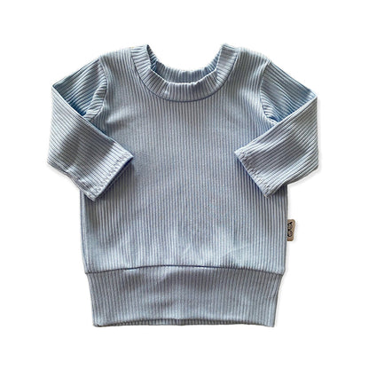 Chambray Ribbed Lounge Top