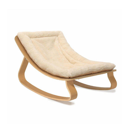 Charlie Crane LEVO Baby Rocker - Beech + Teddy Fur Milk