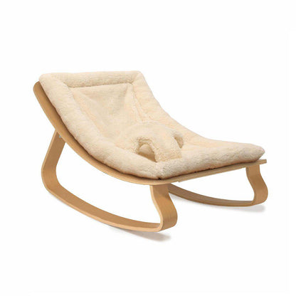 Charlie Crane LEVO Baby Rocker - Beech + Teddy Fur Milk