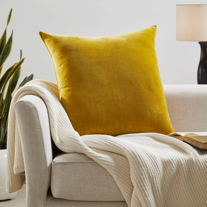 Chartreuse Velvet 22” x 22” Pillow