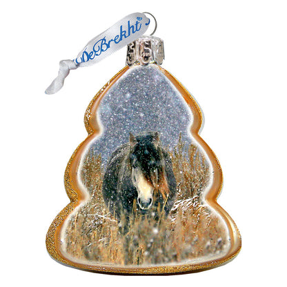 Chasing Horses Glass Ornaments