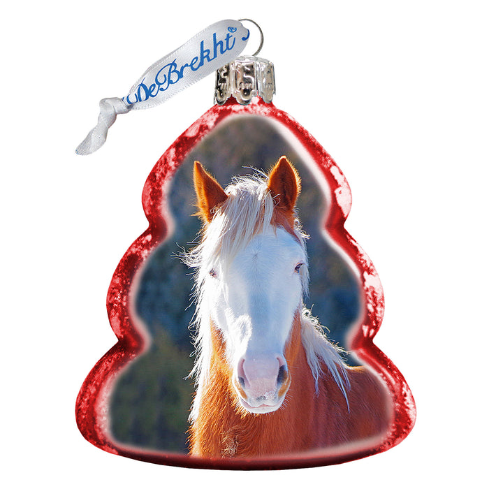 Chasing Horses Glass Ornaments