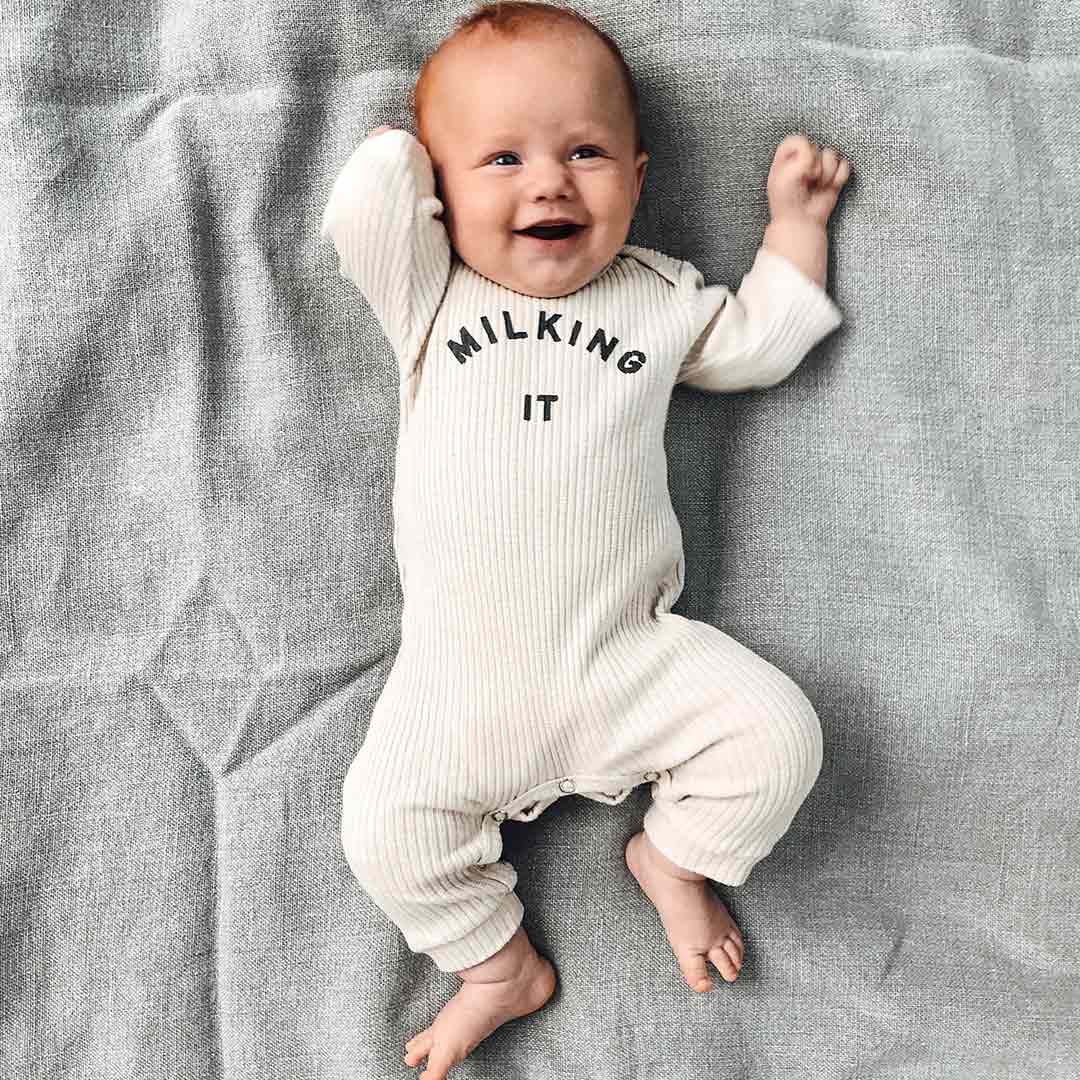 Claude & Co "Milking It" Onesie - Oat
