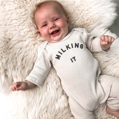 Claude & Co "Milking It" Onesie - Oat