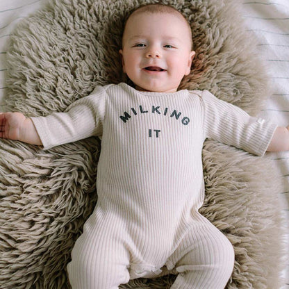 Claude & Co "Milking It" Onesie - Oat