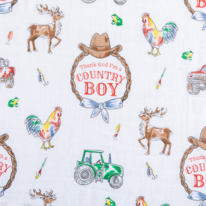 Country Boy 2 in 1 Burp Cloth and Bib