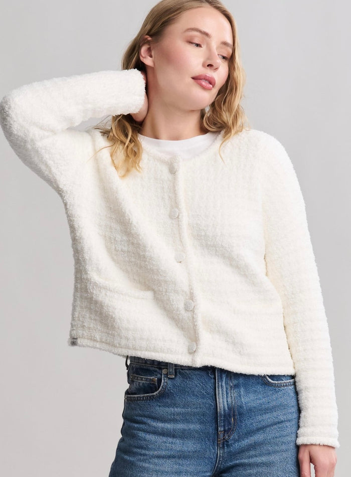 CozyChic Textured Button Front Sweaters by Barefoot Dreams