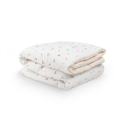 CuddleCo 4pc Cot Bed Bedding Set - Ditsy Cherry