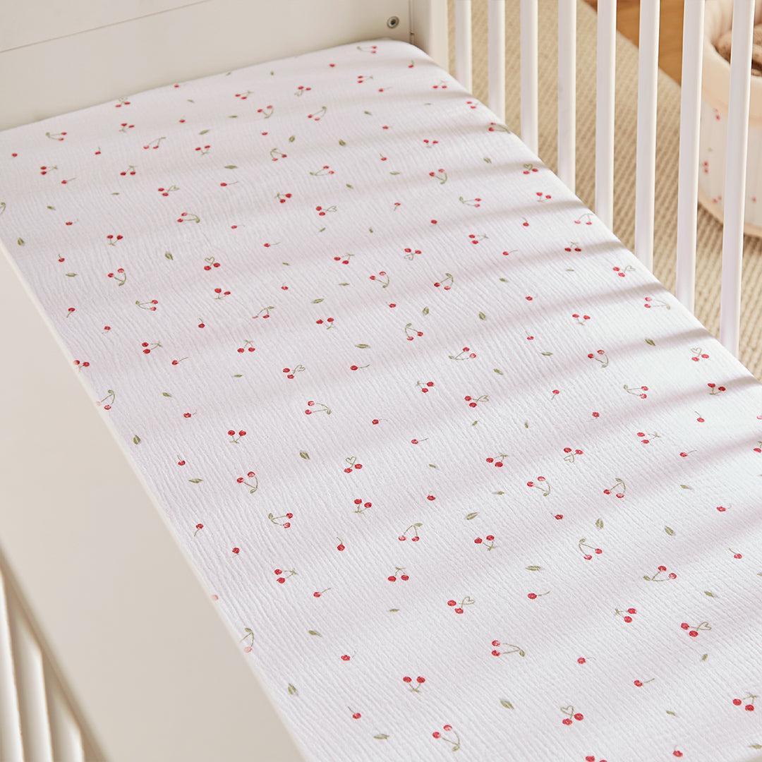 CuddleCo 4pc Cot Bed Bedding Set - Ditsy Cherry