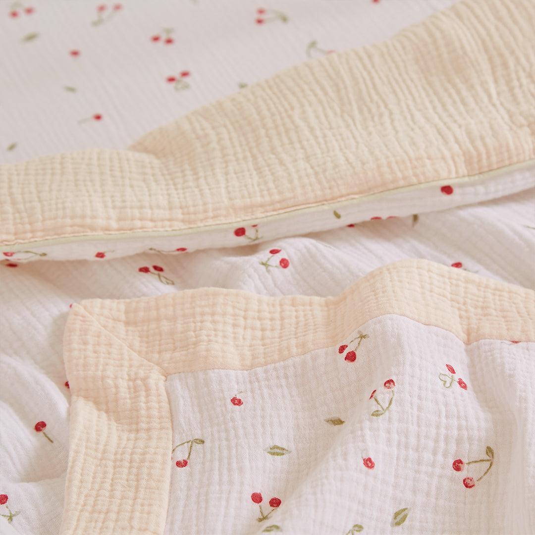 CuddleCo 4pc Cot Bed Bedding Set - Ditsy Cherry