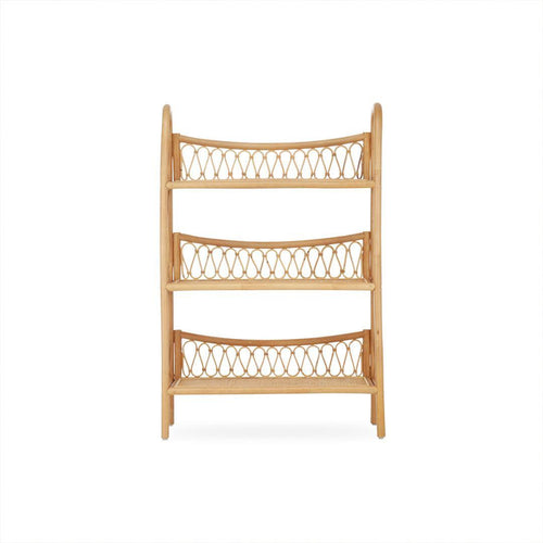 CuddleCo Aria 3 Tier Rattan Shelving Unit - Natural