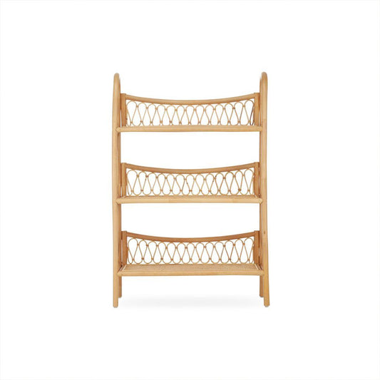 CuddleCo Aria 3 Tier Rattan Shelving Unit - Natural
