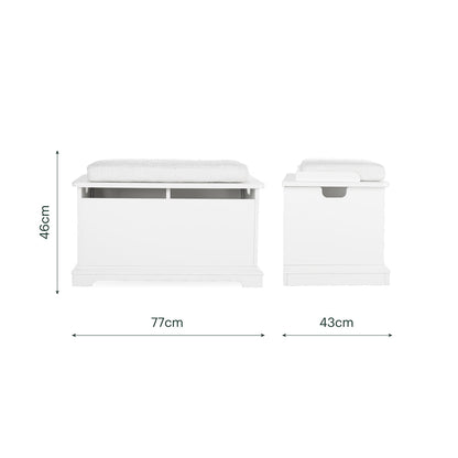 CuddleCo Storage Box & Cushion - White