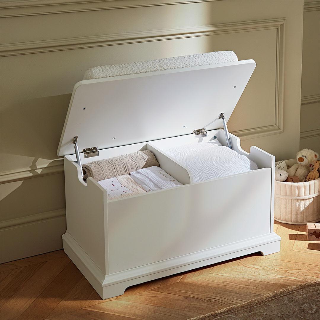 CuddleCo Storage Box & Cushion - White