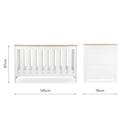 CuddleCo Burford Cot Bed - White/Oak