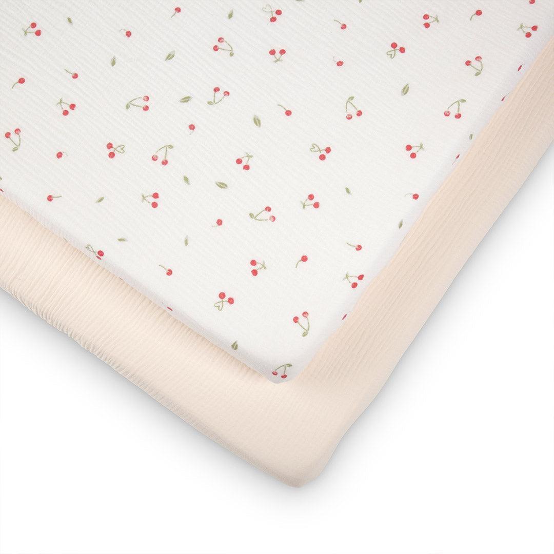 CuddleCo Cot Bed Sheets 2pk - Ditsy Cherry