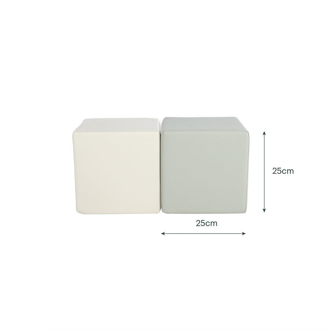 CuddleCo Soft Play Cubes 2pc - Sea Salt/Pebble