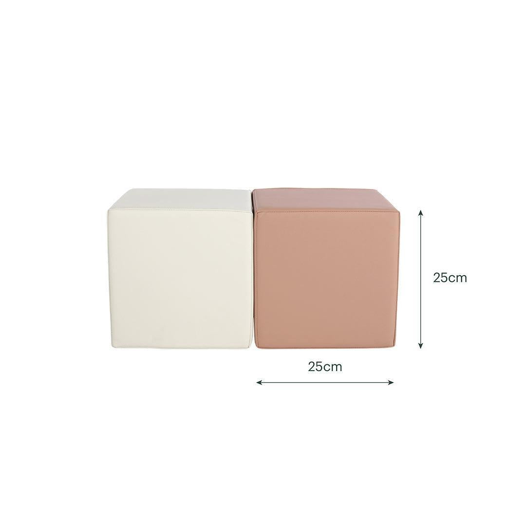 CuddleCo Soft Play Cubes 2pc - Tuscany/Pebble