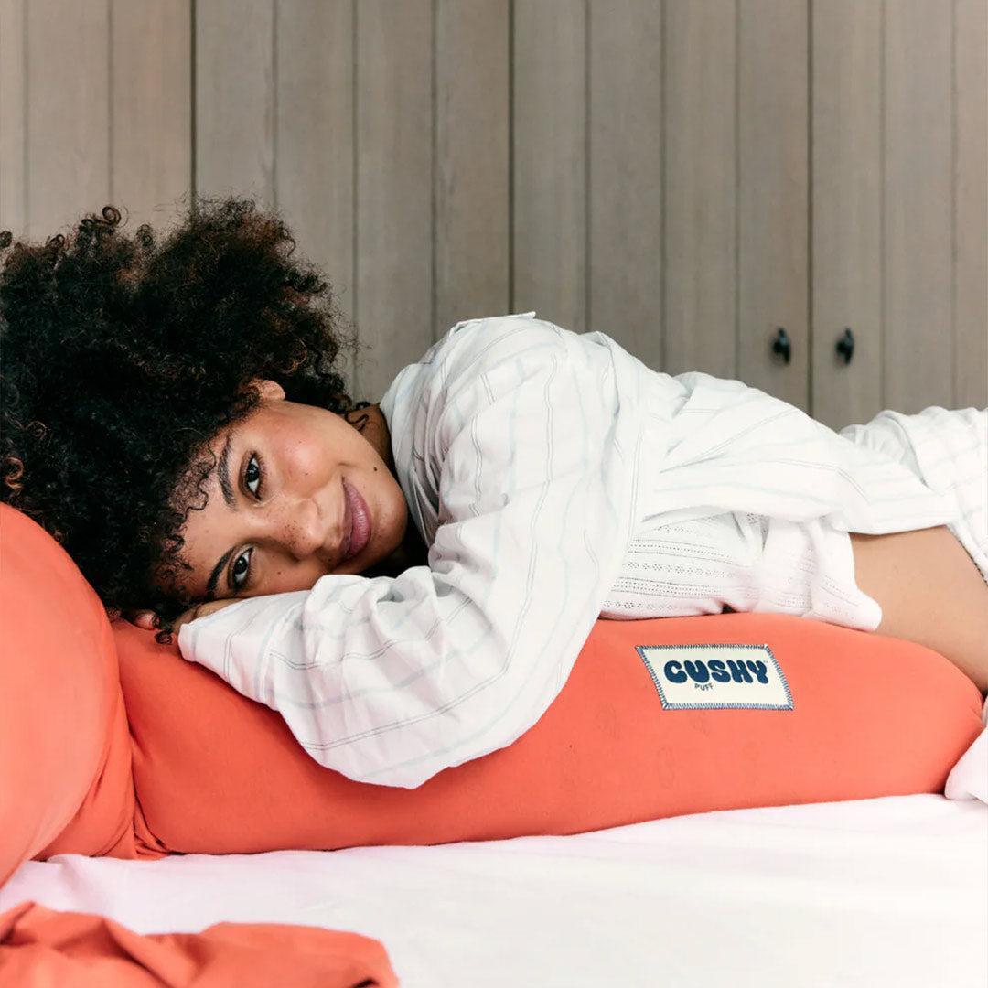 Cushy Puff Pregnancy Pillow - Terracotta Red