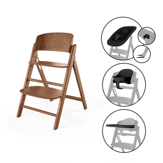 CYBEX Click & Fold 4 In 1 Highchair - Dark Natural
