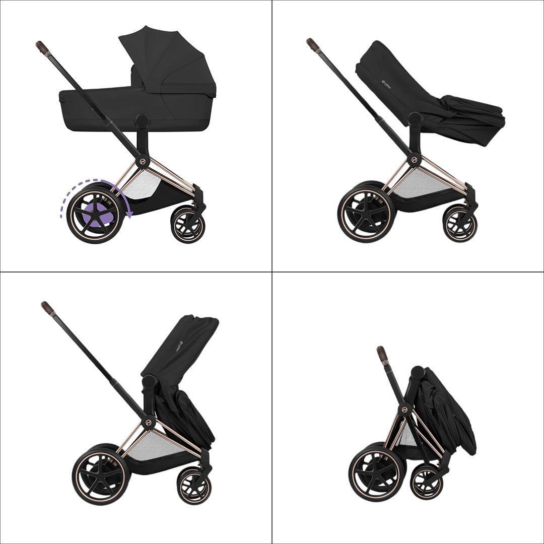 CYBEX e-PRIAM Fold Cot Newborn to Toddler Travel System Bundle - Style