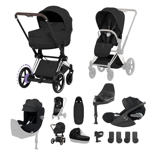 CYBEX e-PRIAM Fold Cot Newborn to Toddler Travel System Bundle - Style